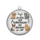 Pendentif Cabochon Argent - je suis une toiletteuse qui déchire