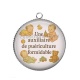 Pendentif Cabochon Argent - une auxiliaire de puériculture formidable