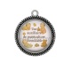 Pendentif Cabochon Argent - une auxiliaire de puériculture formidable