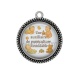 Pendentif Cabochon Argent - une auxiliaire de puériculture formidable
