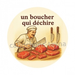 un boucher qui déchire