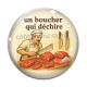 Cabochon Verre - un boucher qui déchire