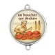 Connecteur Cabochon Argent - un boucher qui déchire