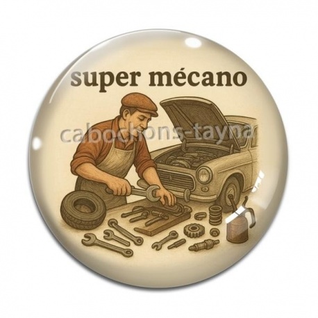 Cabochon Verre - super mécano
