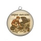 Pendentif Cabochon Argent - super mécano