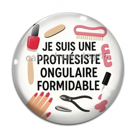 Cabochon Verre - je suis une prothésiste ongulaire formidable
