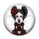 Cabochon Résine - fille gotique