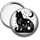 Miroir de poche - chat noir cosmos