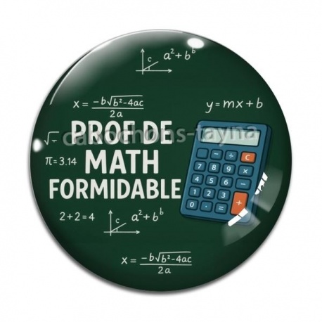 Cabochon Verre - prof de math formidable