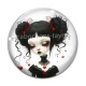 Cabochon Verre - fille gotique