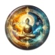 Cabochon Résine - bouddha méditation