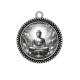 Pendentif Cabochon Argent -  bouddha méditation