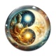 Cabochon Verre -  bouddha méditation