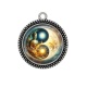 Pendentif Cabochon Argent -  bouddha méditation