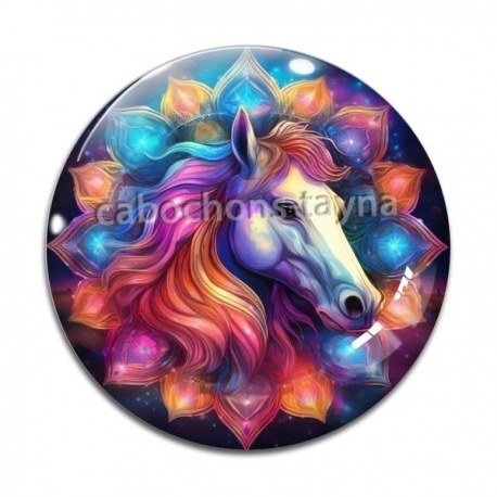 Cabochon Verre - cheval
