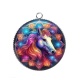 Pendentif Cabochon Argent - cheval