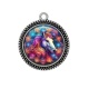 Pendentif Cabochon Argent - cheval
