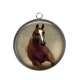 Pendentif Cabochon Argent - cheval