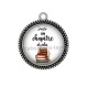 Pendentif Cabochon Argent - juste un chapitre de plus