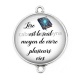 Connecteur Cabochon Argent -  lire est le seul moyen de vivre plusieurs vies