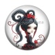 Cabochon Résine - fille gotique