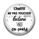 Cabochon Résine - chuttt ne pas toucher lecture en cours