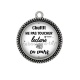 Pendentif Cabochon Argent - chuttt ne pas toucher lecture en cours