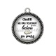 Pendentif Cabochon Argent -  chuttt ne pas toucher lecture en cours