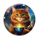 Cabochon Verre - chat