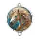Connecteur Cabochon Argent - chaval