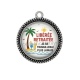Pendentif Cabochon Argent - libérée retraitée je ne travaillerai plus jamais