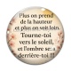 Cabochon Verre - citation plus on prend de la hauteur plus on voit loin