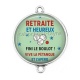 Connecteur Cabochon Argent - retraité et heureux fini le boulot vive la pétanque et l'apéro