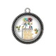 Pendentif Cabochon Argent - cabochon retraitée