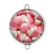 Connecteur Cabochon Argent - bonbon