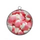 Pendentif Cabochon Argent - bonbon