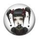 Cabochon Résine - fille gotique