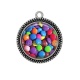 Pendentif Cabochon Argent - bonbon