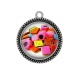 Pendentif Cabochon Argent - bonbon