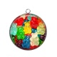 Pendentif Cabochon Argent - bonbon