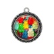 Pendentif Cabochon Argent - bonbon