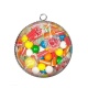 Pendentif Cabochon Argent - bonbon