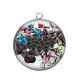 Pendentif Cabochon Argent - bonbon