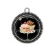 Pendentif Cabochon Argent - plateau gâteau