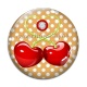 Cabochon Verre - cerise