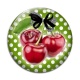 Cabochon Verre - cerise