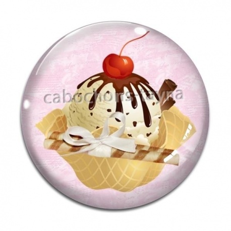 Cabochon Verre - glace