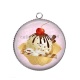 Pendentif Cabochon Argent - glace