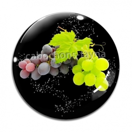 Cabochon Verre - raisin