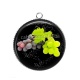 Pendentif Cabochon Argent - raisin